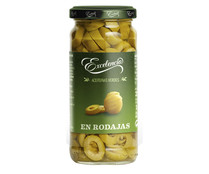Aceitunas verdes en rodajas EXCELENCIA frasco de 105 g.