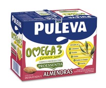Preaprado lacteo desnatado, enriquecido con almendras, ácido oleico y Omega 3 PULEVA Omega 3 6 x 1l.