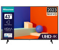 Televisión 109,22 cm (43") DLED HISENSE 43A6K 4K, HDR10+, SMART TV, WIFI, BLUETOOTH, TDT HD, USB reproductor, 3HDMI, 60HZ.