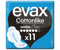 Compresas de noche con alas EVAX Cottonlike 11 uds.