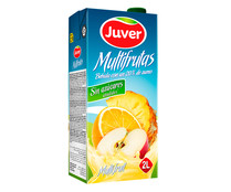 Bebida refrescante multifrutas, sin azúcares añadidos JUVER 2 l.