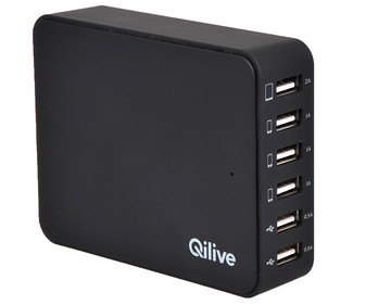 cargador QILIVE, 6 x Usb, 5V-0.5A/1A/2A. cargador QILIVE, 6 x Usb, 5V-0.5A/1A/2A.