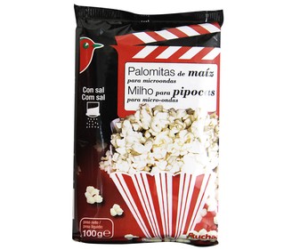 Palomitas de maíz con sal paquete de 100 gramos Palomitas de maíz con sal paquete de 100 gramos