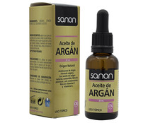 Aceite de argán de origen natural con acción hidratante y revitalizante, para todo tipo de pieles SANON 30 ml.