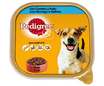 Comida para perro adulto a base de paté de cordero y pollo PEDIGREE 300 gr,