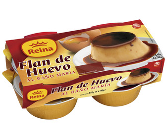 Flan de huevo al baño maría pack de 4 unidades de 110 gramos Flan de huevo al baño maría pack de 4 unidades de 110 gramos