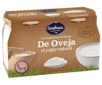 Yogur natural de leche fresca de oveja del Pirineo GOSHUA 2 x 125 g. Yogur natural de leche fresca de oveja del Pirineo GOSHUA 2 x 125 g.