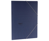 Carpeta de cartón color azul, con solapas y cierre de goma, tamaño A4, FABRISA.