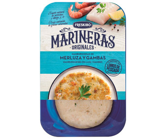 Hamburguesas de merluza y gambas FRESKIBO Hamburguesas de merluza y gambas FRESKIBO