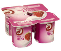Yogur con sabor a fresa PRODUCTO ALCAMPO 4 x 125 g.