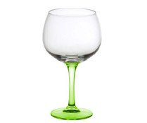 Copa para combinado con pie de color verde, 0,6 litros de capacidad, COPA.