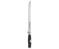 Cuchillo jamonero con hoja alveolada de 27cm., Moaré QUTTIN.