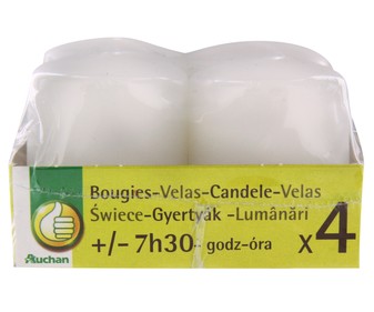 Velas cilíndricas 4 unidades Velas cilíndricas 4 unidades