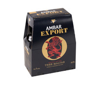 Cervezas  AMBAR EXPORT pack de 6 botellines de 25 centilitros - Alcampo