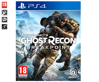 Videojuego Tom Clancy's Ghost Recon Brakpoint para Playstation 4. Género: acción, shooter, bélico. PEGI: +18. Videojuego Tom Clancy's Ghost Recon Brakpoint para Playstation 4. Género: acción, shooter, bélico. PEGI: +18.