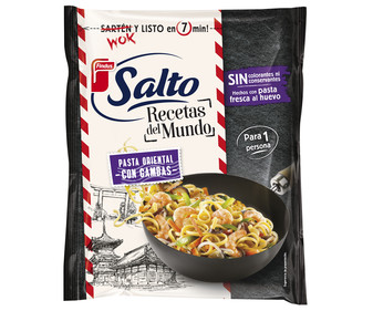Pasta (fresca al huevo) oriental con gambas FINDUS Salto 350 g Pasta (fresca al huevo) oriental con gambas FINDUS Salto 350 g