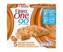 Barritas de bizcocho con trozos de toffe de caramelo salado FIBRE ONE 5 uds.120 g. 