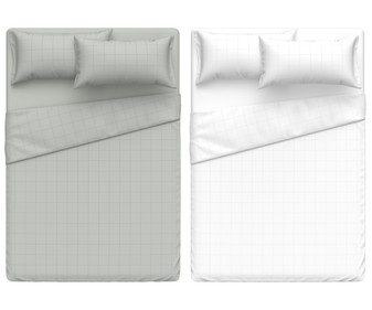 Juego de sábanas para cama de 160cm, microfibra 100% poliéster, color blanco o gris, ACTUEL.