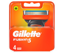 Recambio de cuchillas de 5 hojas para maquinillas de afeitar GILLETTE Fusion 5 4 uds.