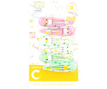 Pinza rectangular para cabello con diseño infantil COSMIA 6 uds