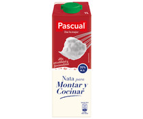 Nata líquida (35% materia grasa) para montar y cocinar PASCUAL 1 l.