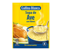 Sopa de ave con fideos finos GALLINA BLANCA 71 g.