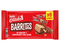 Barritas de chocolate extrafino NESTLÉ WAFER 18 g.