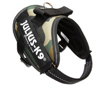 Arnés regulable para perros con reflectante color camuflaje JULIUS K9 talla mini (7-15 kg) 1 ud. 