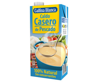 Caldo de pescado 100% natural GALLINA BLANCA brik de 1 l Caldo de pescado 100% natural GALLINA BLANCA brik de 1 l