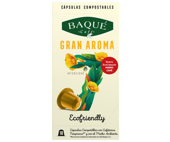 Café Gran Aroma en cápsulas compatibles con Nespresso BAQUÉ 10 uds.