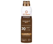 Aceite bruma solar en spray con acción protectora y FPS 30 (alto) ECRAN Sunnique Broncea + 250 ml.