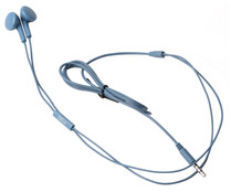 Auricular botón QILIVE Q1666 con cable, micrófono, color azul.