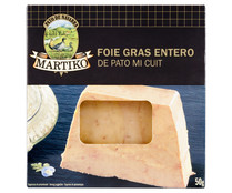 Foie gras de pato entero "Mi cuit" MARTIKO 50 g.