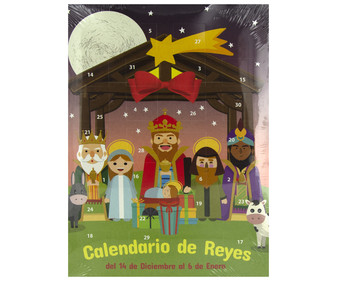 Calendario Reyes de chocolate PRODUCTO ECONÓMICO ALCAMPO 75 g. Calendario Reyes de chocolate PRODUCTO ECONÓMICO ALCAMPO 75 g.