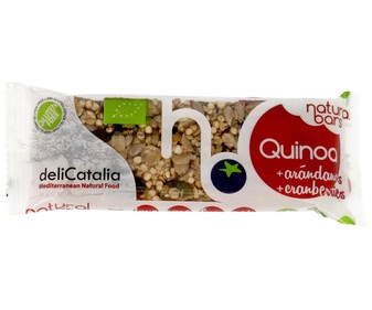 Barrita de cereales con quinoa y arándanos 40 gramos Barrita de cereales con quinoa y arándanos 40 gramos