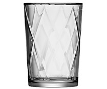 Vaso alto de vidrio de 0,5 litros con diseño en relieve Karoh Urban QUID.