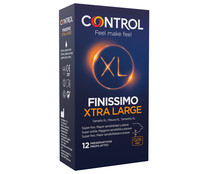 Preservativo lubricados super finos (0.05mm) y de tamaño XL, para una mayor sensibilidad CONTROL Finissimo xl 12 uds.
