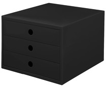 Cajonera de escritorio con 3 cajones color negro, 32,1×26,6×19,9cm, PRODUCTO ALCAMPO.