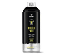 Spray de pintura acrílica, negro mate, MONTANA COLORS, 400ml.