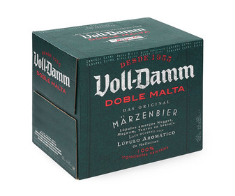 Cerveza doble malta VOLL DAMM pack de 12 botellines de 25 cl.