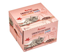 Alimento gatos húmedo, bolsas de carne y pescado en salsa PRODUCTO ALCAMPO 24 uds. x 100 g