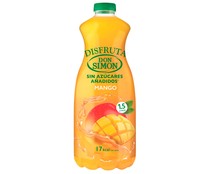 Néctar sin azúcar añadido de mango DON SIMON DISFRUTA botella de 1,5 l.
