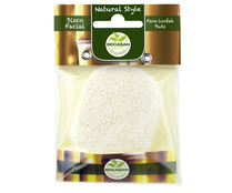 Discos reutilizables de lufa para limpieza facial BECASAN NATURE Natural style 3 uds.