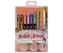 Set de rotualores y bolígrafos para Bullet Journal, kit rosa coral, TALENS.