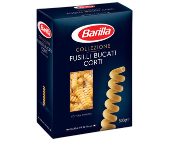 Pasta Fusilli Bucati Corti, pasta de sémola de trigo duro BARILLA 500 g. Pasta Fusilli Bucati Corti, pasta de sémola de trigo duro BARILLA 500 g.