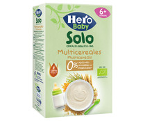 Papilla de  multicereales para bebés a partir de 6 meses ecológico HERO Solo 300 g.