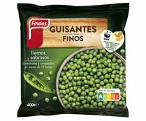 Guisantes finos cosechados y congelados en menos de 1 día FINDUS 400 g.