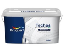 Pintura plástica monocapa, blanca mate, BRUGUER Techos, 2,5L.