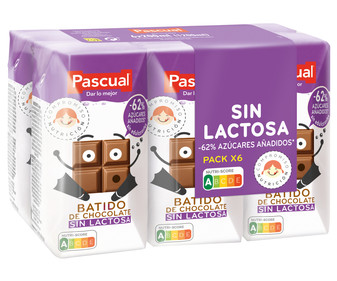 Batido de chocolate sin lactosa PASCUAL 6 x 200 ml. Batido de chocolate sin lactosa PASCUAL 6 x 200 ml.