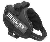 Arnés regulable para perros con reflectante color negro JULIUS K9 talla mini mini (4-7 kg) 1 ud.